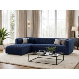Channeled L Shape Sofa